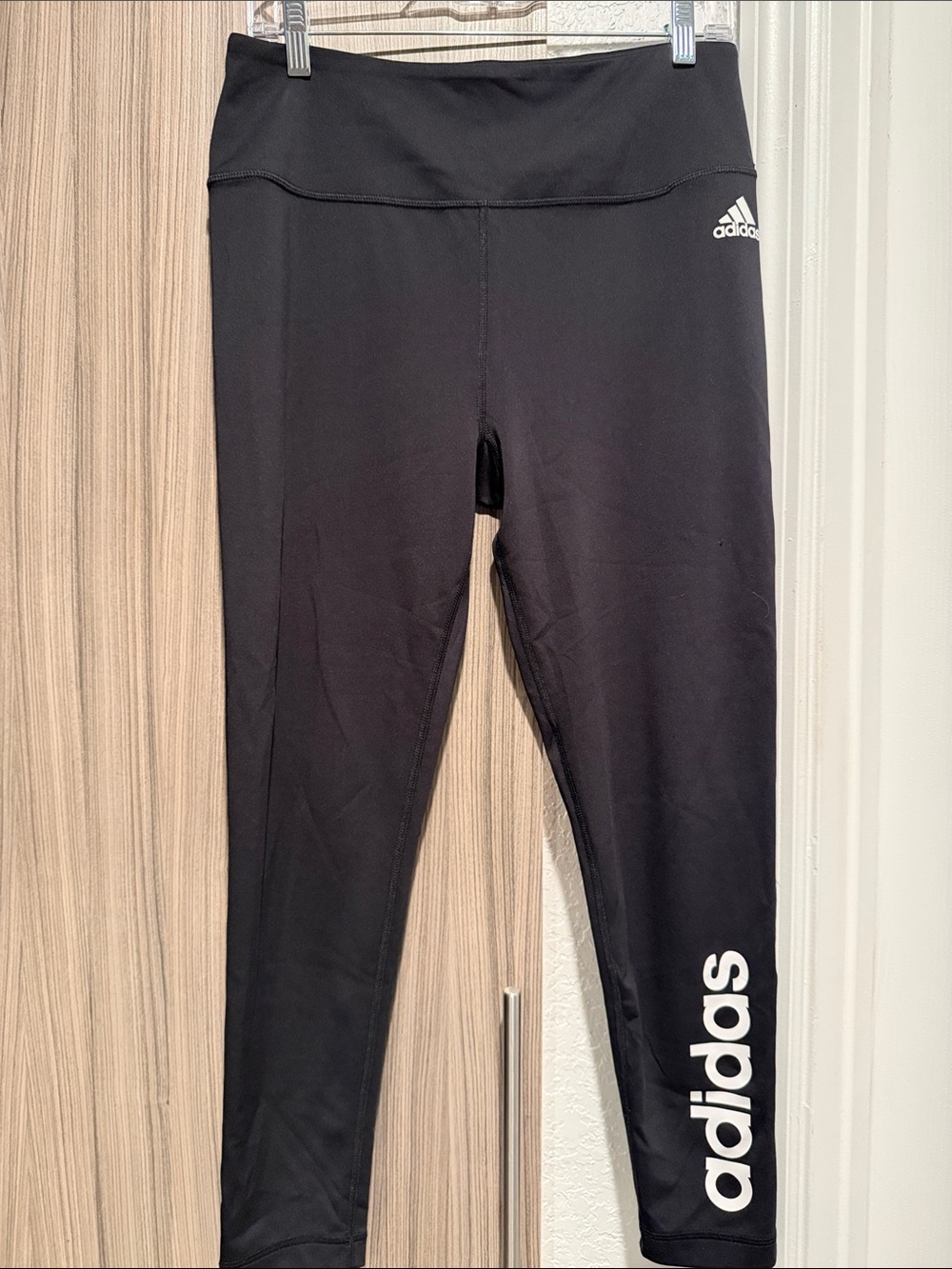 adidas Black Logo Leggings with Side Branding